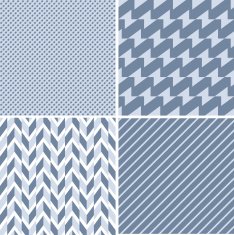 set of vector seamless geometrical retro patterns N2