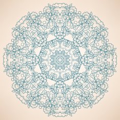 round natural blue pattern