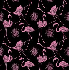 Vintage style beautiful background with pink flamingos N2