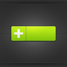 Green icon with white plus sign web internet addition button N2