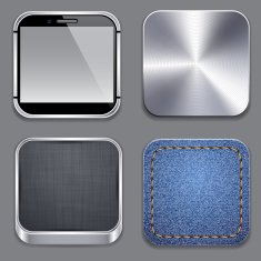 Square modern app template icons N3