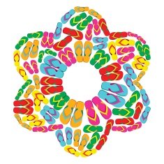 Flip flops flower N2
