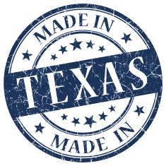 made in Texas blue round grunge isolated stamp N2