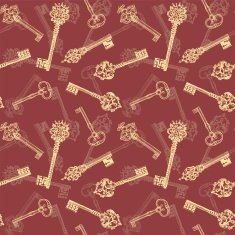 seamless pattern of antique keys