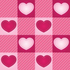 Checkered Heart Seamless Tile N2