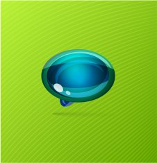 Vector glossy speech bubble icon