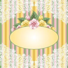 striped floral background N2