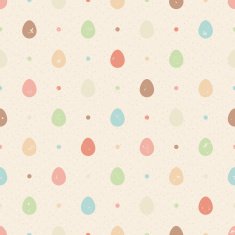 Retro grunge seamless pattern with eggs N2
