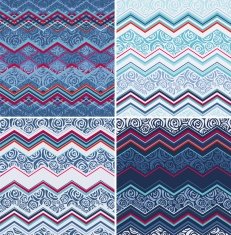 Set of decorative patterns in art deco style N2