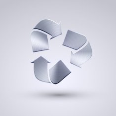 Vector full metal icon on blue background Eps10 N124