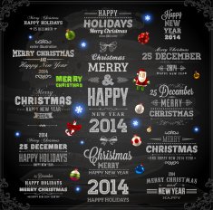 Set of Christmas design elements N9