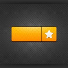 Orange icon with star sign favourite pictogram web internet button