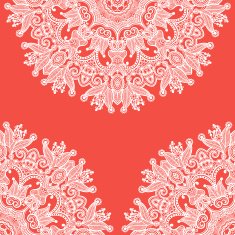 ornamental template with circle floral background N5