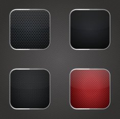 Carbon fiber button set