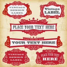 Vintage Labels and Banners N2