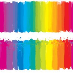 Rainbow paint strokes