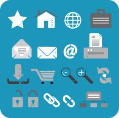 Textured Web Icon Set