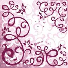 Pink floral illustration N2