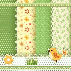 Collection design elements for scrapbook Patterns and borders