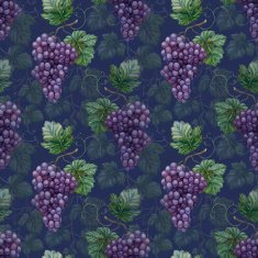 Seamless pattern with watercolor grapes