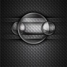 Transparent glass circles on black N2