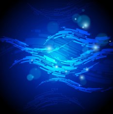 Abstract blue wavy background - vector N2