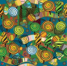 Seamless abstract autumn background trees and leaves