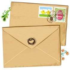 Easter envelope and stamps N2