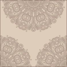Ornate card with circle ornament N17