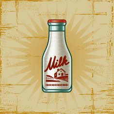 Retro Milk Bottle N2