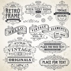 vintage frames and design elements N74