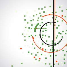 abstract green check with red line pattern technology background N2