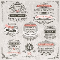vintage frames and design elements N75