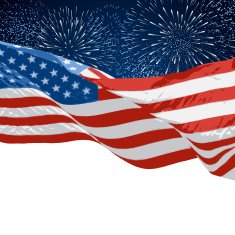 American Flag With Fireworks N5