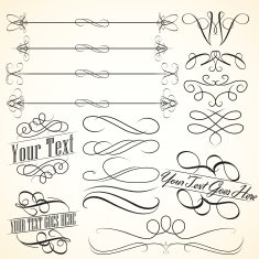 Vintage Scroll Elements Borders and Frames