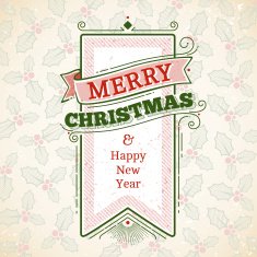 Retro Christmas Label