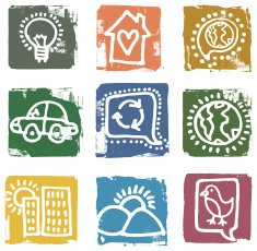 Recycling and nature icons N3