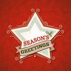 Retro Christmas Label N2