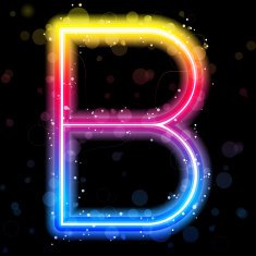 Alphabet Rainbow Lights Glitter with Sparkles N24