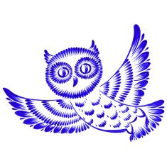 floral decorative ornament owl