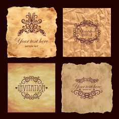 vector retro grunge papers