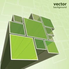 Abstract Transparent Green Prism Background Vector N2