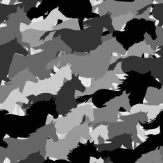 Seamless background herd of horses N2