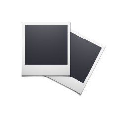 Retro photo frame isolated on white background N10