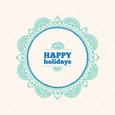 Greeting card with wreath N4
