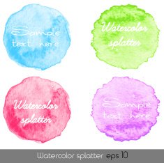 Watercolor splatters Vector N8