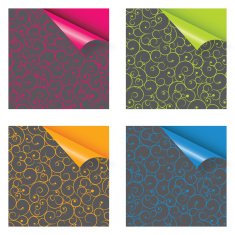 Papers with different corner and place for your text