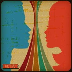 Retro poster with abstract grunge background N4