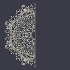 Ornate card with circle ornament N18