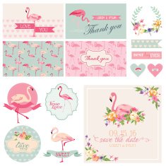 Flamingo Party Set - for Wedding Bridal Shower N2